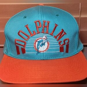 Vintage 90s Miami Dolphins Snapback Hat Cap NFL Excellent Condition 🔥